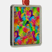 CKC Popsikel-Wirbel, Gelb-Quadrat-Prämie Ornament Aus Metall (Rechts)