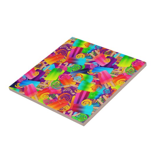 CKC Popsile Wirbel, Lila-SQ.TILE Fliese (Seite)