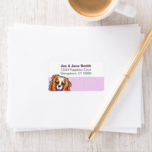 CKCS Blenheim Schmelzstreifen Adressaufkleber (Insitu)