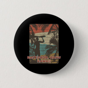 Ckdoor Oahu Hawaii Vintage Surfen Strand Kokosnuss Button