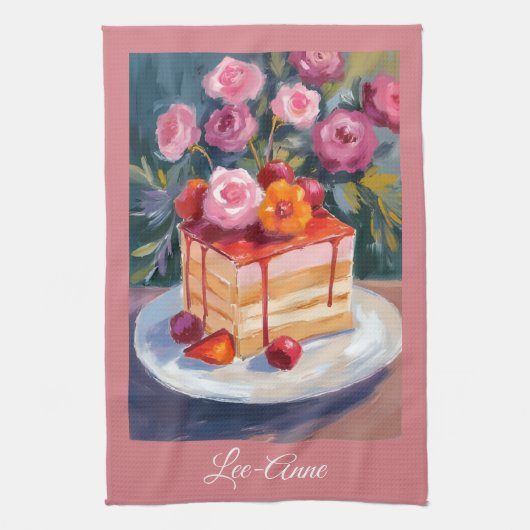 Cke & Flowers Wasserfarbe – gemütliche Dekoration Geschirrtuch (Vertikal)