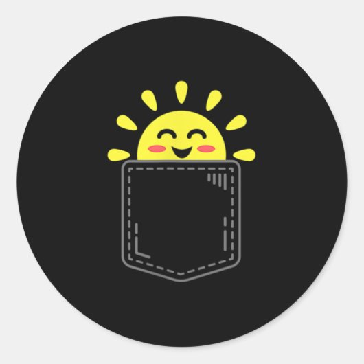 Cket Of Sunshine Happy Summer Sun Motivational Ins Runder Aufkleber (Vorderseite)