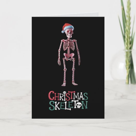 Ckhristmas Skeleton Karte (Vorderseite)