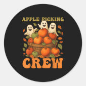 Cking Crew Cking Squad Niedlich Boo Halloween Runder Aufkleber (Vorderseite)
