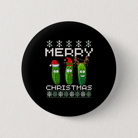 Ckle Lover Xmas Lighting Santa Ugly Ckle Christmas Button (Vorderseite)