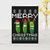 Ckle Lover Xmas Lighting Santa Ugly Ckle Christmas Karte (Gelbe Blume)