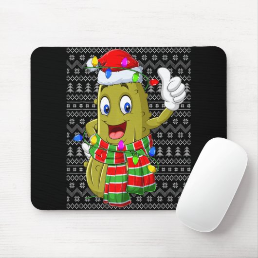 Ckle Ugly Xmas Lighting Santa Ckle Christmas  Mousepad (Mit Mouse)