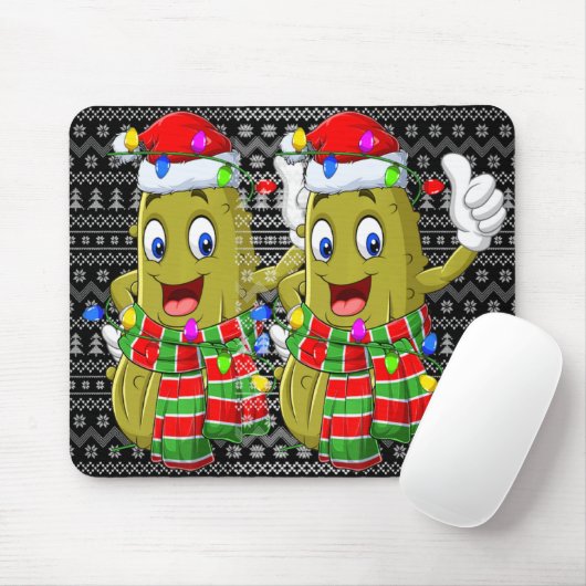 Ckle Ugly Xmas Lighting Santa Ckle Christmas T Shi Mousepad (Mit Mouse)