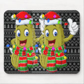 Ckle Ugly Xmas Lighting Santa Ckle Christmas T Shi Mousepad (Vorne)