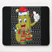 Ckle Ugly Xmas Lighting Santa Ckle Christmas T Shi Mousepad (Vorne)