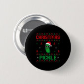 Ckle Wearing Santa Hat Xmas Party - Ugly Christmas Button (Vorne & Hinten)