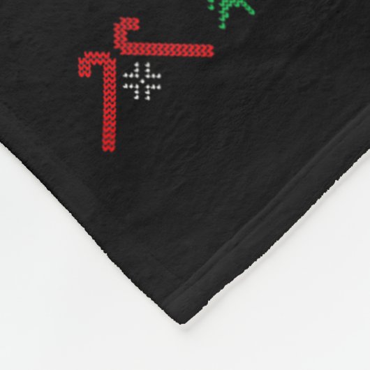 Ckle Wearing Santa Hat Xmas Party - Ugly Christmas Fleecedecke (Ecke)