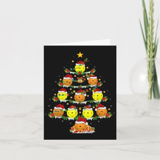 Ckleball Christmas Tree Lights Funny Srts Player X Karte (Vorderseite)