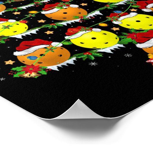 Ckleball Christmas Tree Lights Funny Srts Player X Poster (Ecke)