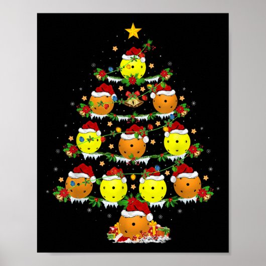 Ckleball Christmas Tree Lights Funny Srts Player X Poster (Vorne)