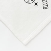 Ckleball Doodles In Black On Beige Retro Comfort C Fleecedecke (Ecke)