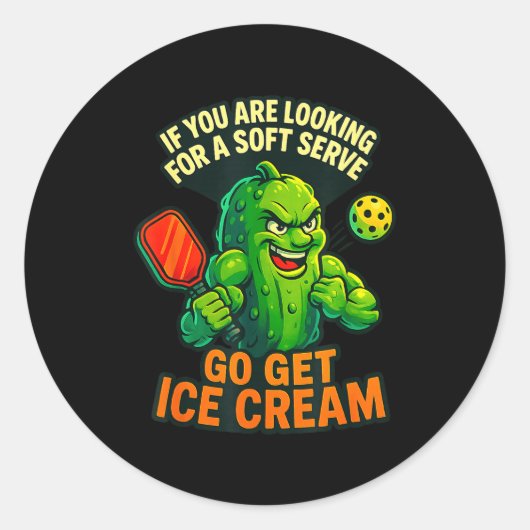 Ckleball Serve Runder Aufkleber (Vorderseite)