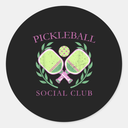 Ckleball Social Club Enthusiasts _ Fun Srt Lovers Runder Aufkleber (Vorderseite)