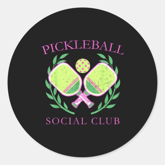 Ckleball Social Club Enthusiasts _ Fun Srt Lovers Runder Aufkleber (Vorderseite)