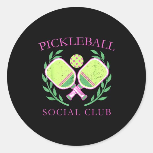 Ckleball Social Club Enthusiasts _ Fun Srt Lovers  Runder Aufkleber (Vorderseite)