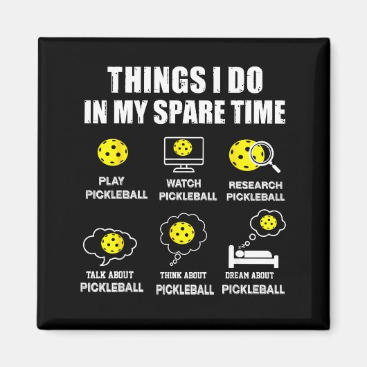 Ckleball Things I Do In My Spare Time, Funny Ckleb Magnet (Vorne)