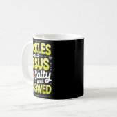 Ckles And Jesus Salty And Saved  Kaffeetasse (Vorderseite Links)