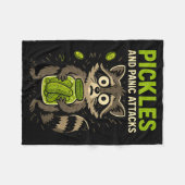 Ckles And Panic Attacks Raccoon Trash Panda Funny Fleecedecke (Vorderseite (Horizontal))