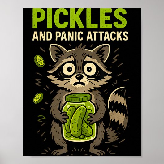 Ckles And Panic Attacks Raccoon Trash Panda Funny Poster (Vorne)