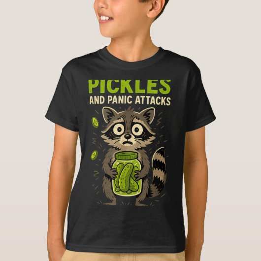 Ckles And Panic Attacks Raccoon Trash Panda Funny T-Shirt (Vorderseite)