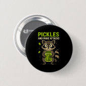 Ckles und Panikattacken Waschbär Funny  Button (Vorne & Hinten)