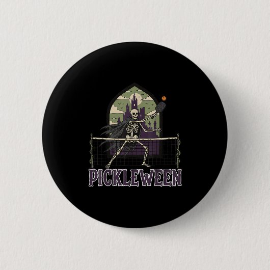 Ckleween Ckleball Halloween Kostüm Skeleton Goth Button (Vorderseite)