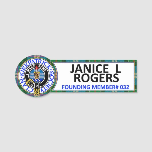 CKS NAME BADGE #032 JANICE L ROGERS NAMENSSCHILD (Vorderseite)
