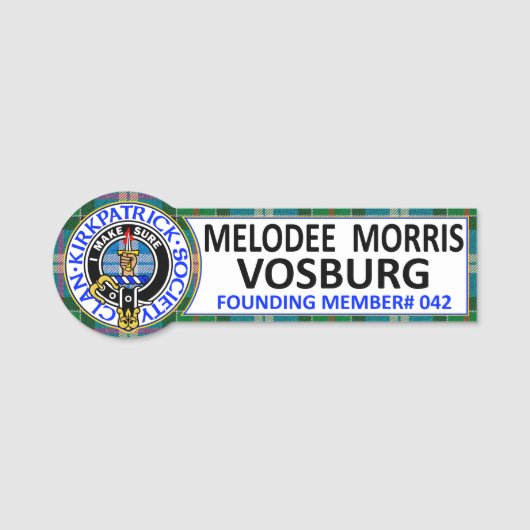 CKS NAMENSSCHILD 042 MELODEE MORRIS VOSBURG (Vorderseite)