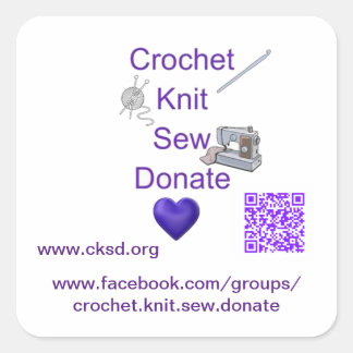 CKSD-Spendenaufkleber Quadratischer Aufkleber