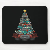 Ckup Truck Christmas Tree Funny Clic Car Graphic M Mousepad (Vorne)