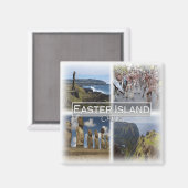 CL0026 Amerika, Chile, Osterinsel, Kühlschrank Magnet (Vorderseite/Rückseite)