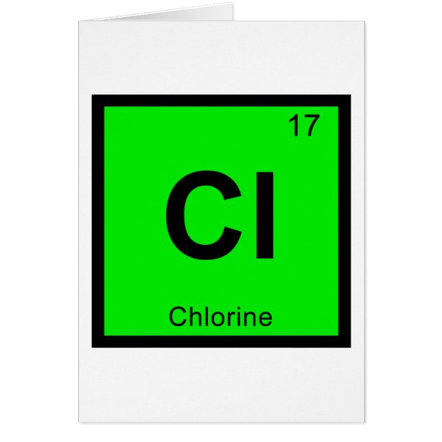 Cl - Chemische Chemische Periodic Table Symbol (Vorne)
