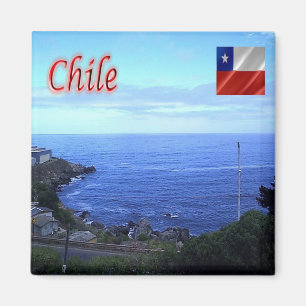 CL - Chile - Santiago Skyline Magnet