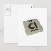 Cl Chlor Postkarte (Vorne/Hinten)