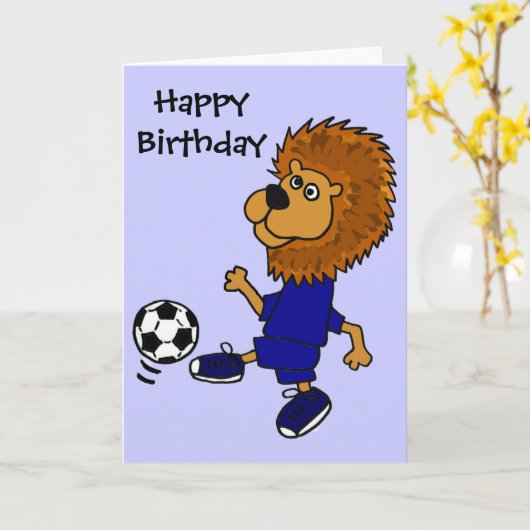 CL- Löwenspielfußball-Cartoon Karte (Gelbe Blume)