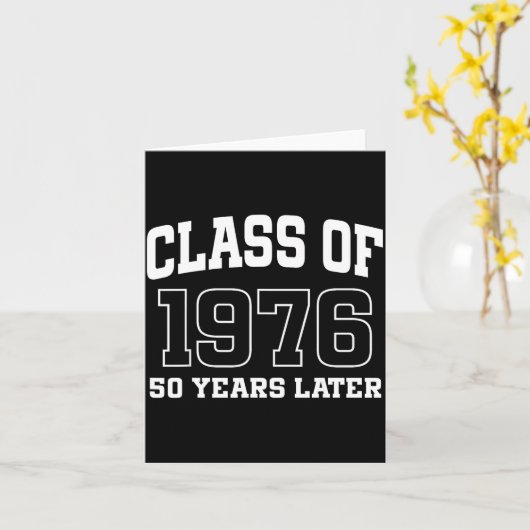 Cl Of 1976 Reunion 50 Years Alumni Graduation High Karte (Gelbe Blume)