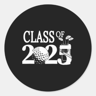 Cl of 2025 Abschluss Senior Golfer Golf Player Gr Runder Aufkleber