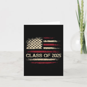 Cl of 2025 American Flag USA Abschluss Boys Girls Karte