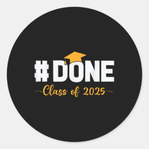 CL of 2025 Done Uni Graduat Runder Aufkleber
