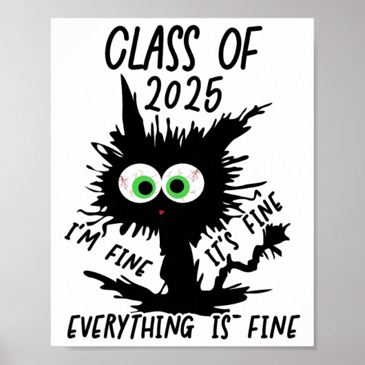 Cl of 2025 Funny Black Cat Poster (Vorne)
