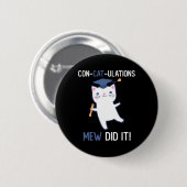 CL of 2025 Graduate Mew hat es Cat Lover Graduatio Button (Vorne & Hinten)