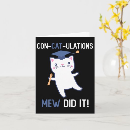 CL of 2025 Graduate Mew hat es Cat Lover Graduatio Karte (Gelbe Blume)