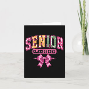 CL of 2025 Senior Coquette Bow Women Girls Graduat Karte