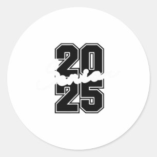 CL of 2025 Senior High School Uni-Abschluß W Runder Aufkleber