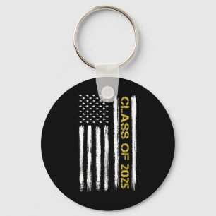 CL of 2025 Senior Patriotic American Flag Graduati Schlüsselanhänger